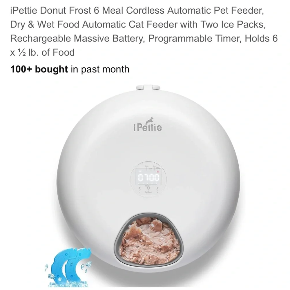 iPettie Automatic Pet Feeder - White